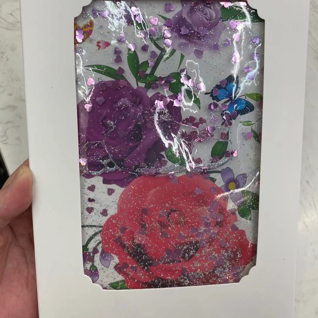 32k oil in small fresh oil password this girl Heart notebook Quicksand color page with box -2