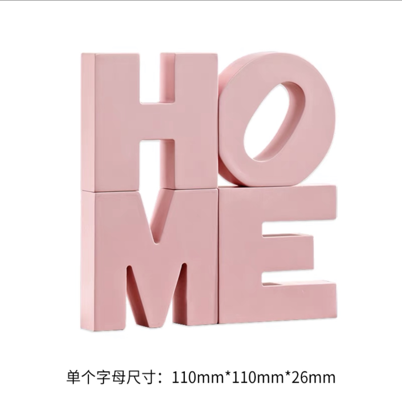 Color rosa sala de estar accesorios para el hogar creativo letras de inicio moderno minimalista de madera basalto armario de tv decoración de escritorio