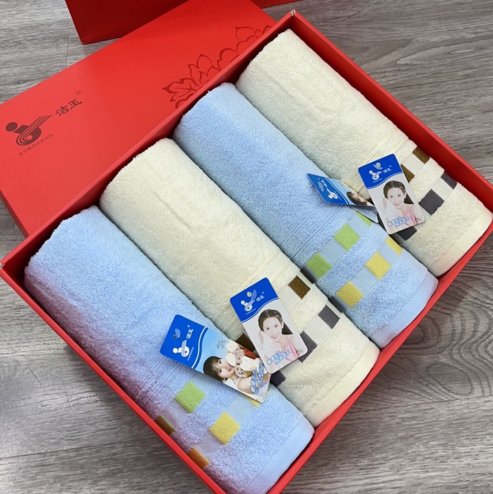 Yiwu Quality Goods All-cotton Gift towels for Adults, men and women, 4-piece set DB-0003F-1
