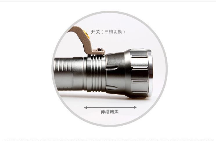 明鑫电筒明鑫电筒MX-1818-T6铝合金强光探照灯远射充电矿灯变焦户外手提灯 详情图5