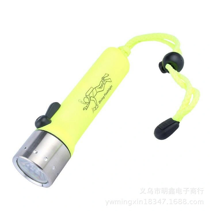 Mingxin Flashlight MX-01 High-intensity aluminum alloy diving special flashlight, underwater high-intensity lighting lamp, AA battery detail image 6
