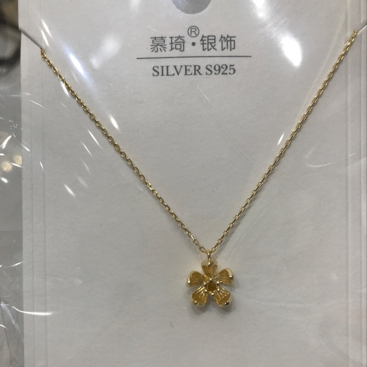 小项链白底实物图