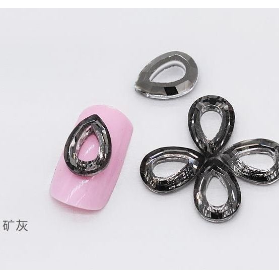 Nail jewelry shaped diamond flat mixed net red explosive AB color Champagne super flash diamond Japanese nail jewelry 1981