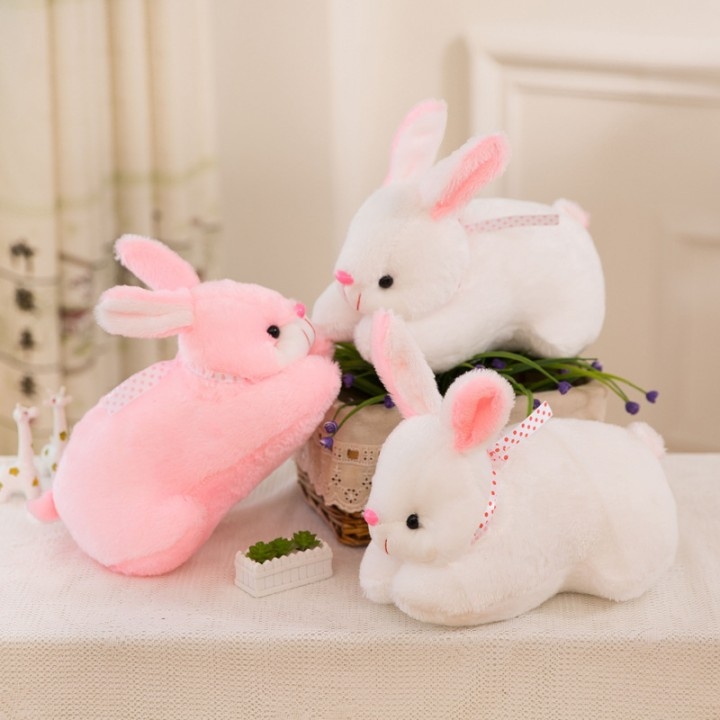 Cute Rag Doll Plush toy Princess Bunny doll doll Children's gift girl throw pillow sleeping doll Pink bunny
