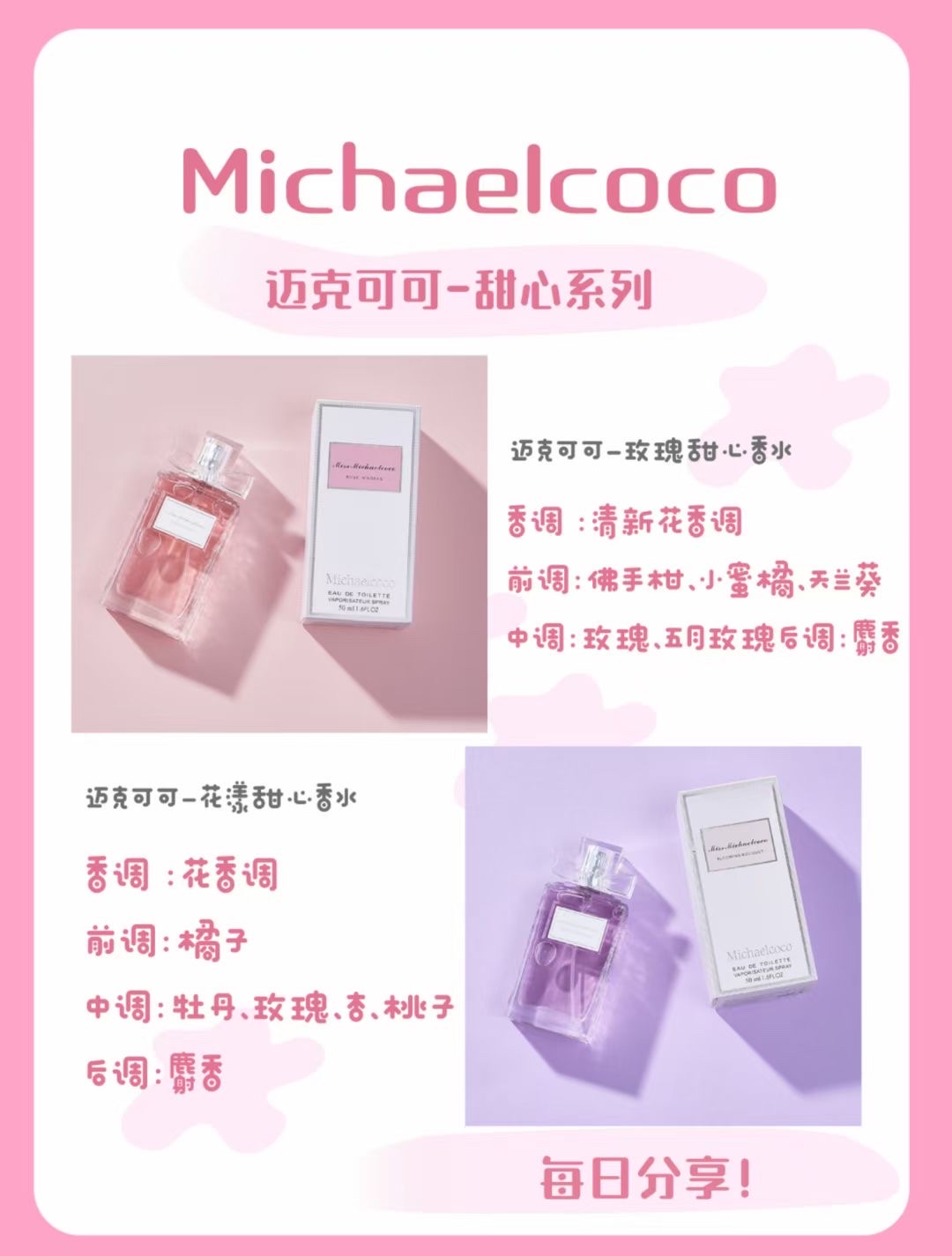 Mike Coco Floral Pink Sweetheart Rose Sweetheart Perfume Floral Sweetheart Perfume Specification image