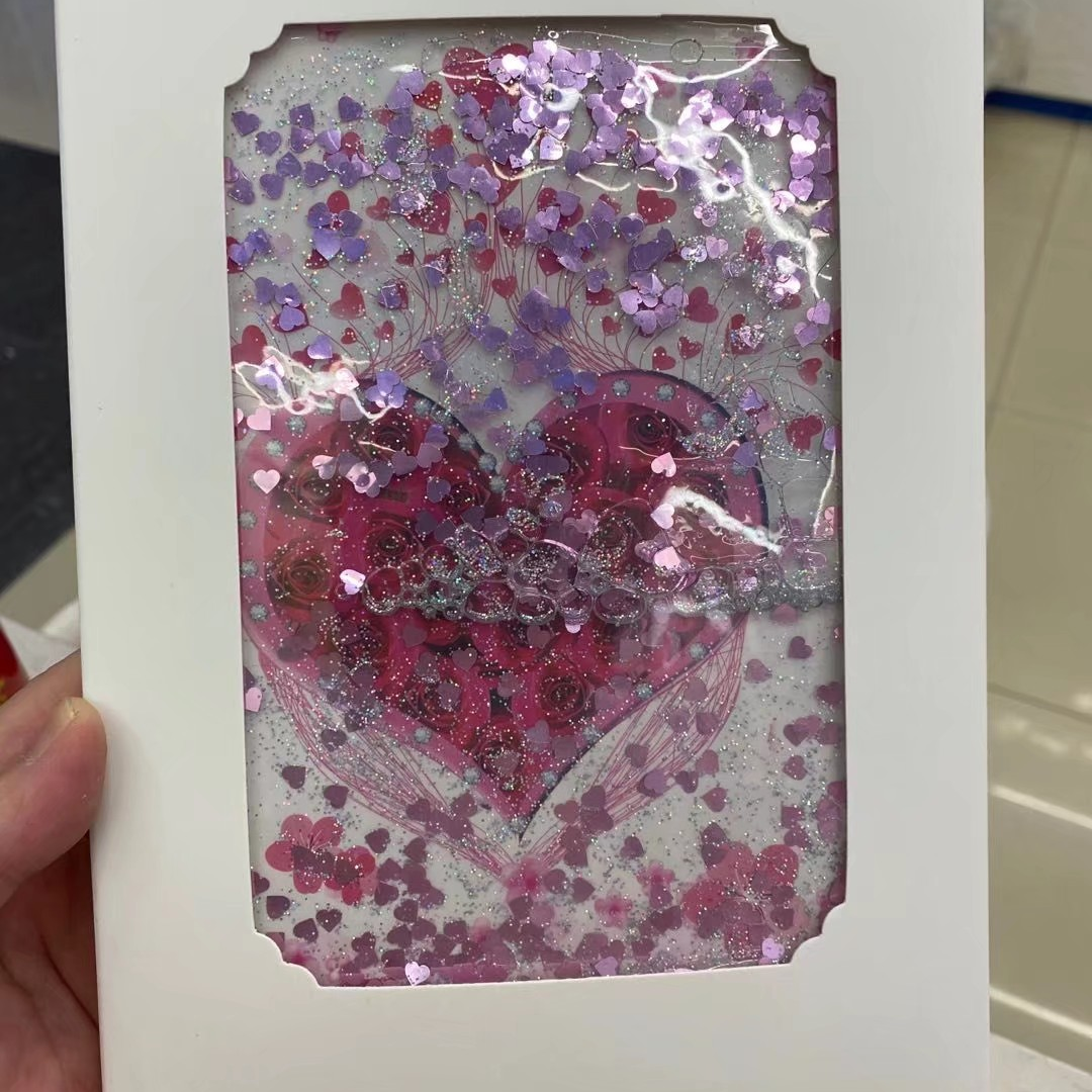 32k oil into the small fresh oil password this girl heart notebook Quicksand color page with box -3