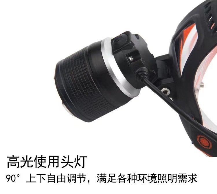 明鑫电筒 MX-33-2强光充电调焦双光源户外骑行钓鱼头灯厂家直销详情图7