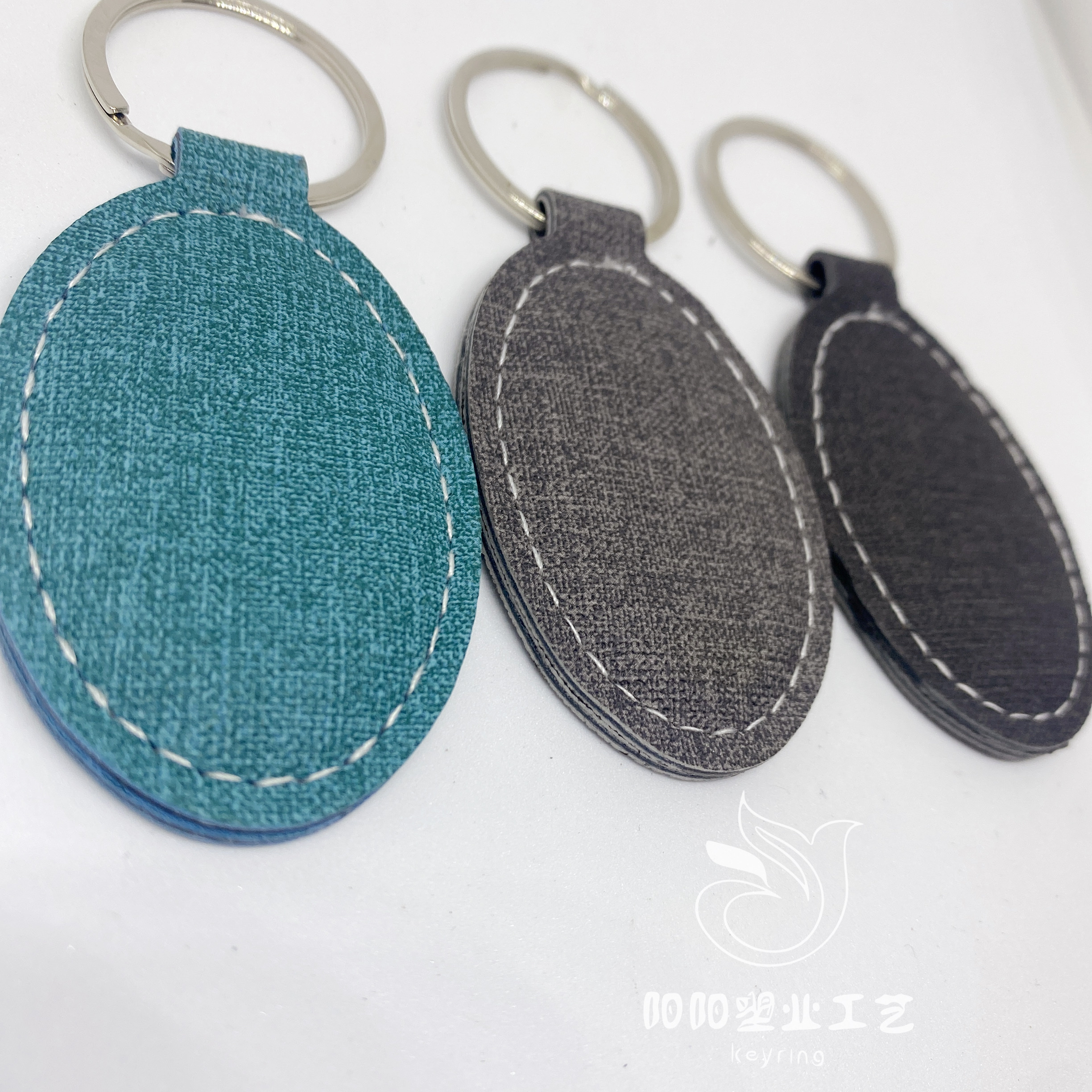 椭圆形钥匙扣 创意礼品 男女通用 PU皮钥匙扣 皮质钥匙扣 广告宣传礼品 旅游纪念品 赠品 可定制详情图4