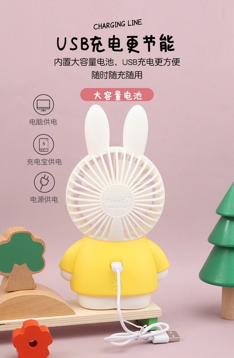 Cartoon mini fans, new and unique mini fans, charging mini fans details Picture