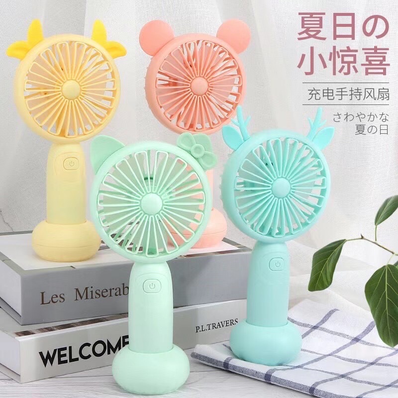 Charging mini fan, cartoon fan, novel and unique fan detail image 8