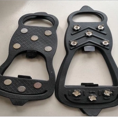 Outdoor Crampons 8 Teeth Non-Slip Simple Silicone Shoe Cover Snow Ice Mud Tour Mountaineering A Pair Of Two