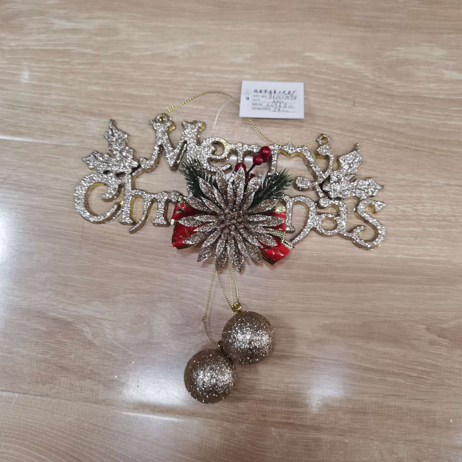 1026 لوحة عيد الميلاد المجففة بالذهب من أجل هدايا عيد الميلاد Item Picture