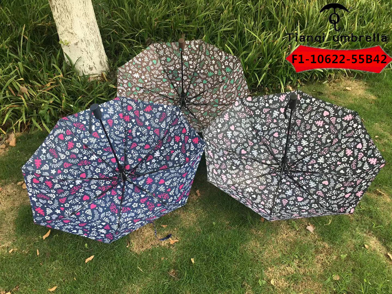 F1-10622-55B42三折自动树叶爱心晴雨伞伞详情图6