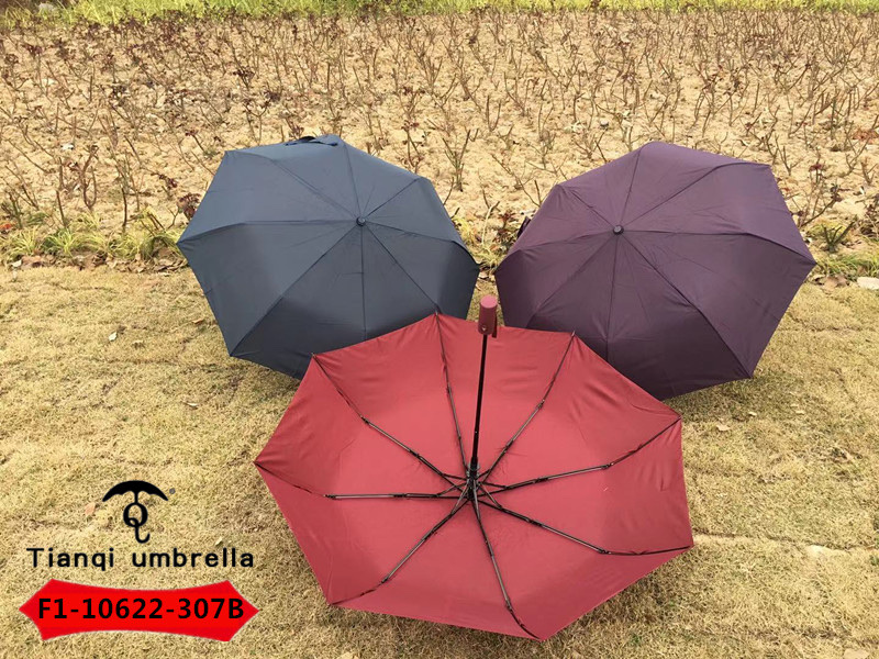 F1-10622-307B防紫外线素色三折自动晴雨伞详情图7