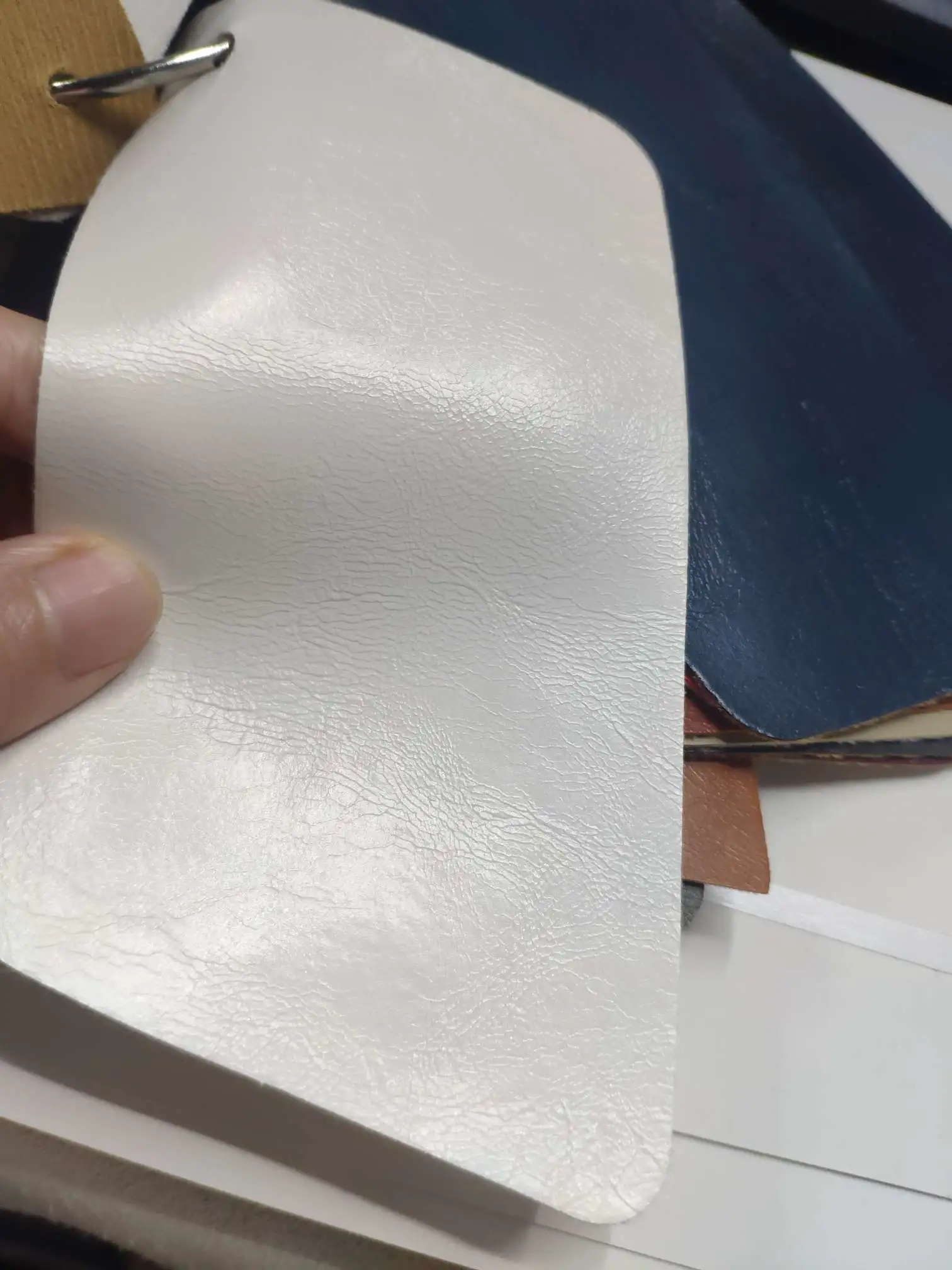 Artificial leather soft and hard wrapped sliding door leather wall decorative leather fabric in stock, decorative leather oil leather No. 7 detail image 1