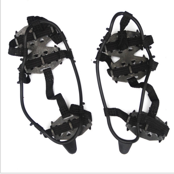 Outdoor Sports 24 Teeth Crampons Shoe Chain Snow Anti-Slip Mountaineering Shoe Cover Manufacturers Wholesale Crampons A Pair Of Two Prices full figure