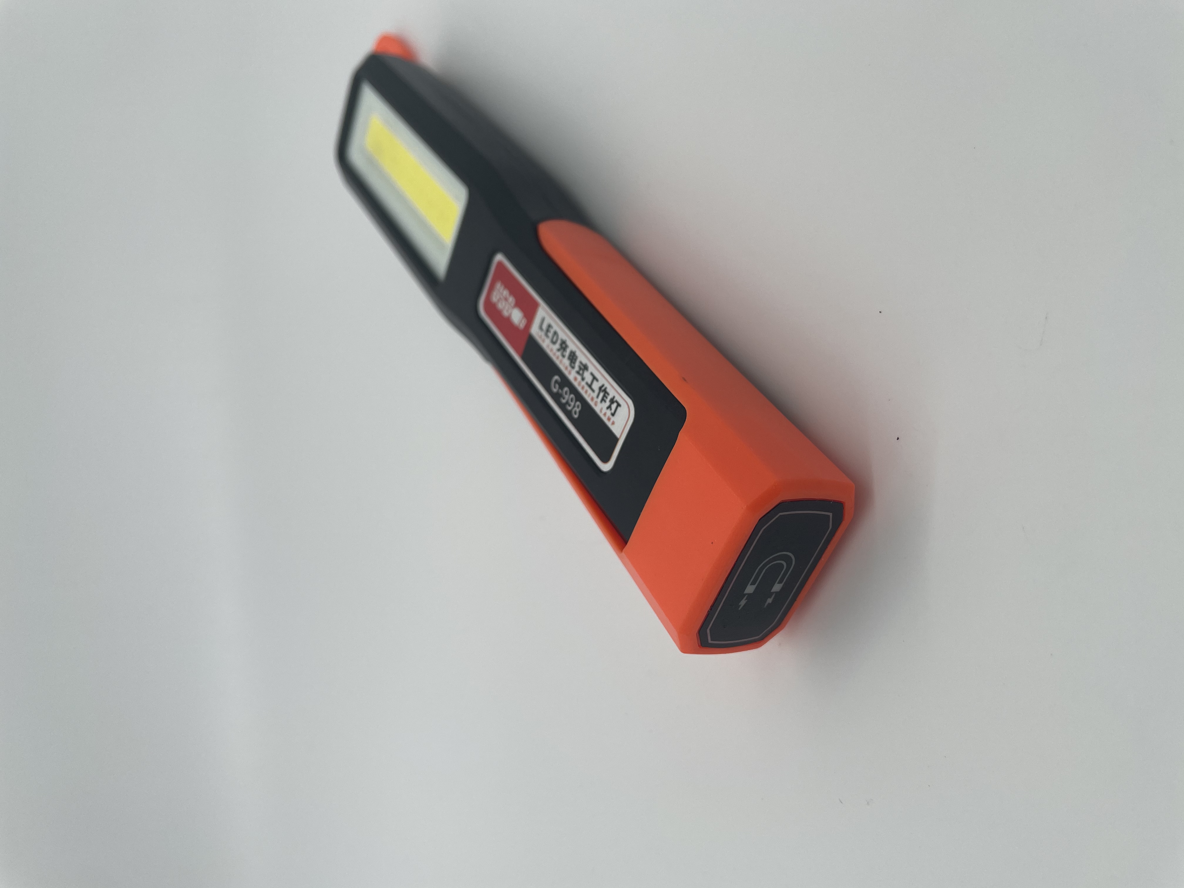 新款工作灯内置电池 USB充电塑料充电款带挂钩产品图