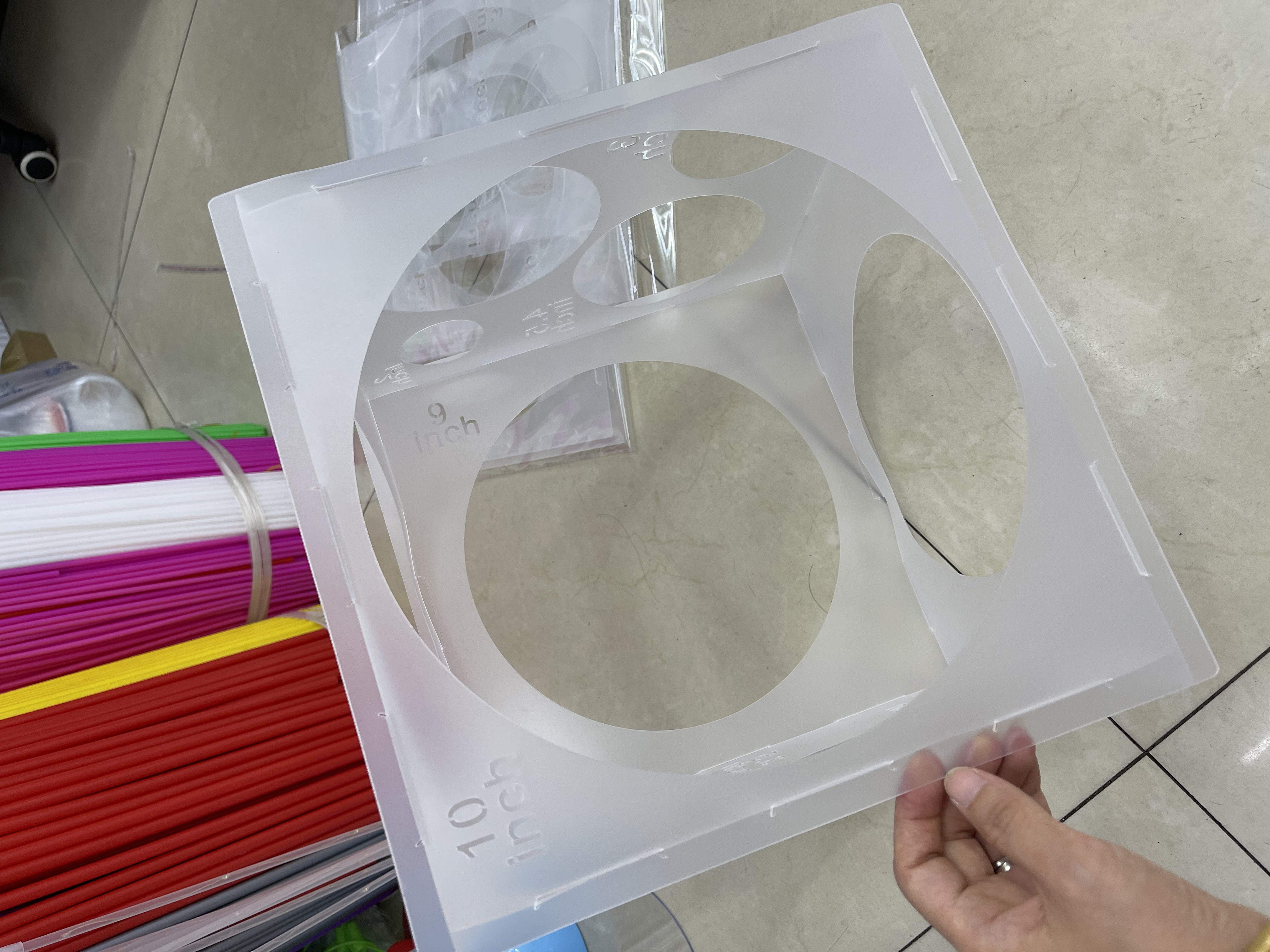 气球测量器气球配件组装用品派对用品气球尺寸测量箱白底实物图
