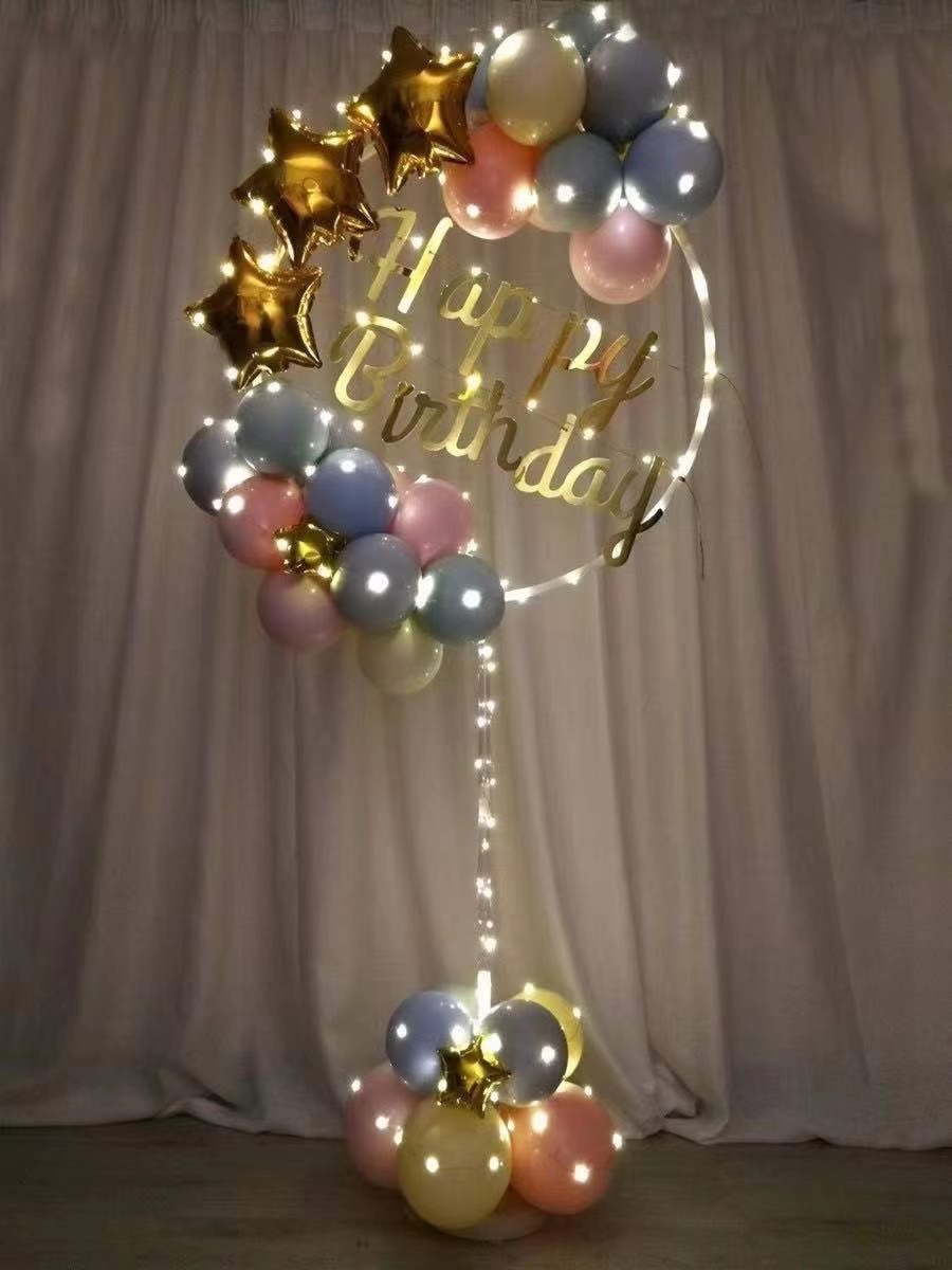 Heart-shaped balloon decoration rings, balloon accessories, party supplies, festive and wedding supplies, balloon columns detail image 2