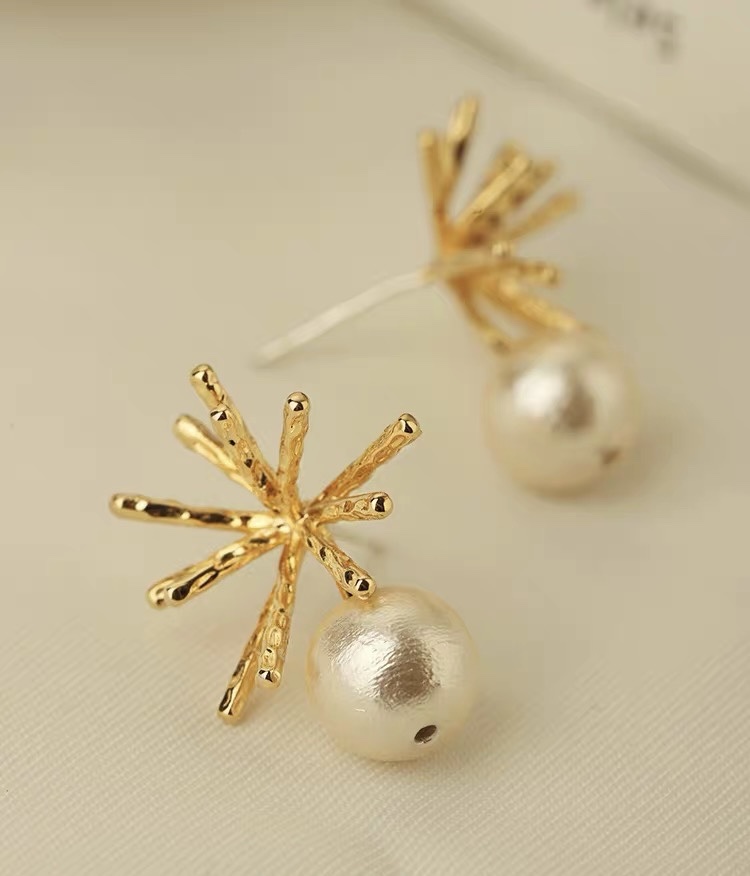 Dingxin Accessories S925 Silver Needle Earrings 912091, a popular new product in foreign trade, is a fashionable metal earring with a European and American style. Wholesale supply from the manufacturer Specification image