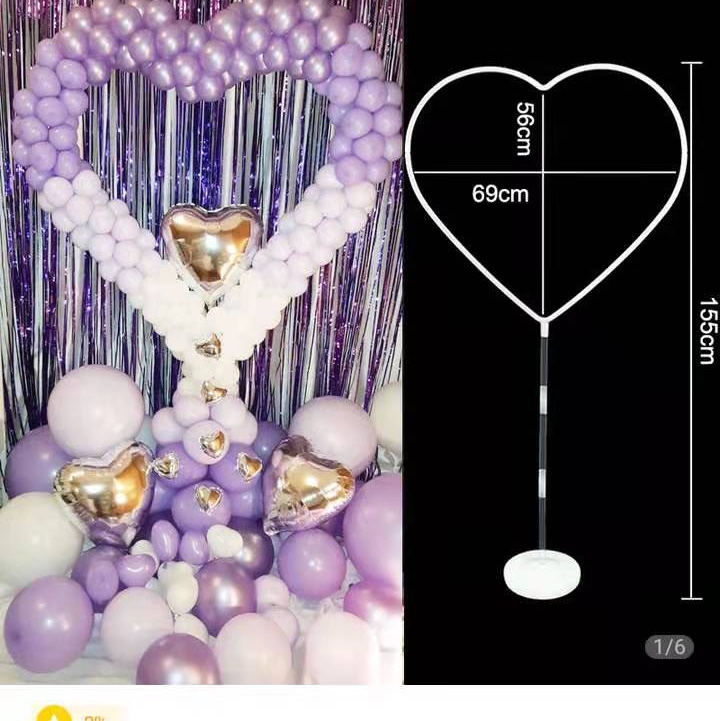 Heart-shaped balloon decoration rings, balloon accessories, party supplies, festive and wedding supplies, balloon columns