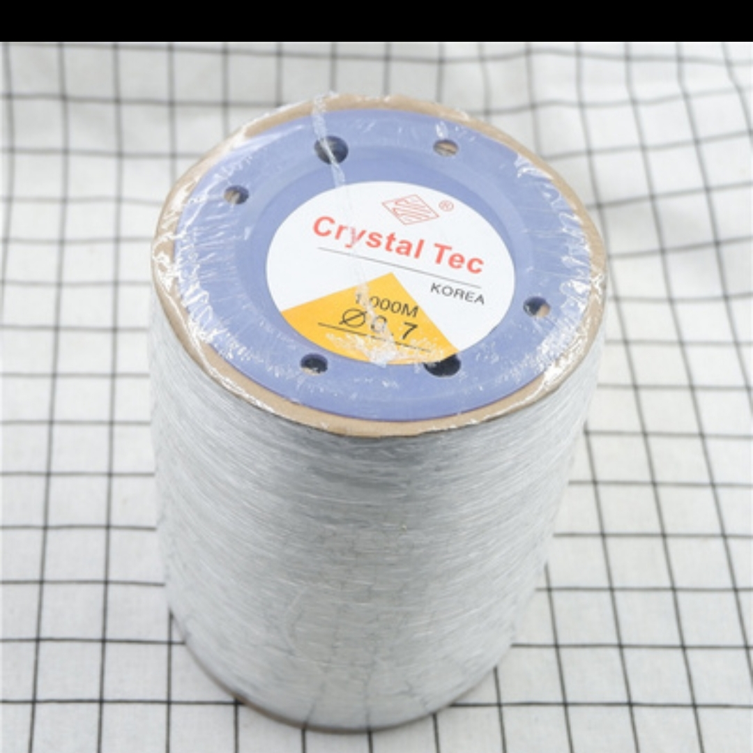Large roll round elastic fish silk thread 0.7 Transparent white beaded crystal thread Elastic bead bead bead bead string
