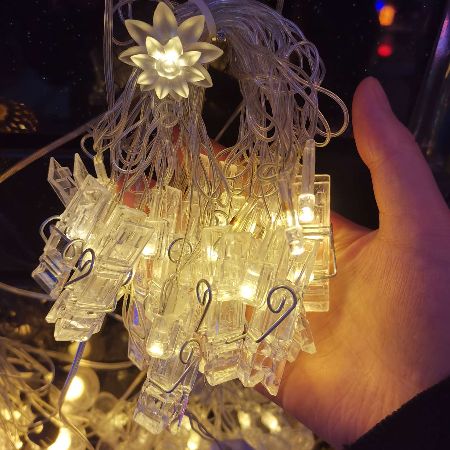Photo clip light string, ins girl's room decorative light, LED light strip, indoor home background, wedding and festival color lights Item Picture