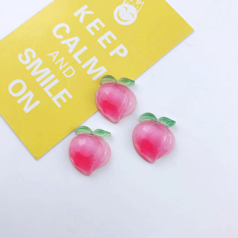 Transparent resin fruit cartoon cute plastic mixed style frosted resin patch diy lucky bag animal, flower and fruit accessories factory direct sales detail image 2