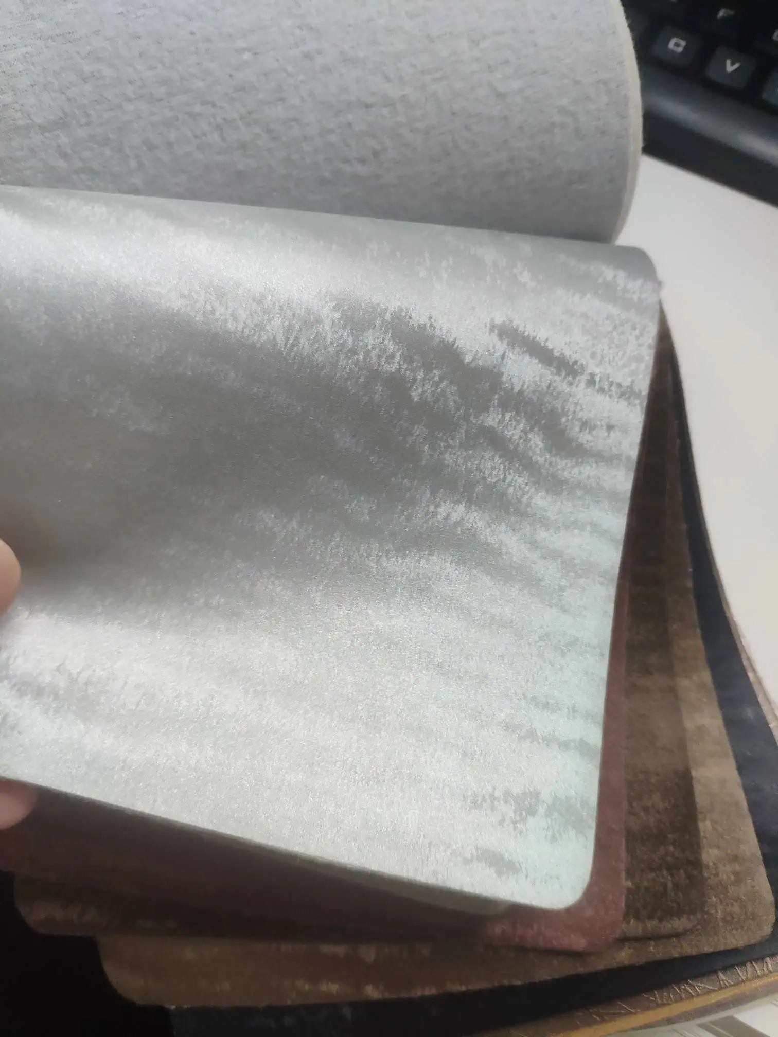 Artificial leather soft and hard wrapped sliding door leather wall decorative leather fabric in stock, decorative leather tiger skin pattern No. 3 detail image 4
