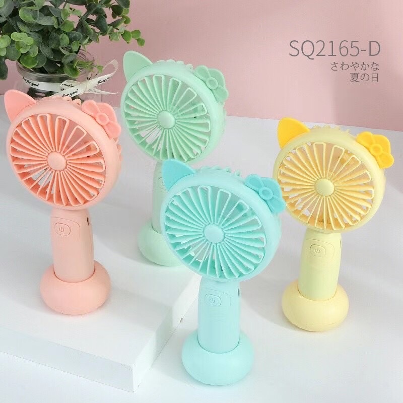 Charging mini fan, cartoon fan, novel and unique fan detail image 3