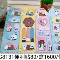 Ruler cartoon shape South Korea cute creative color Post-it note note refrigerator sticker -7