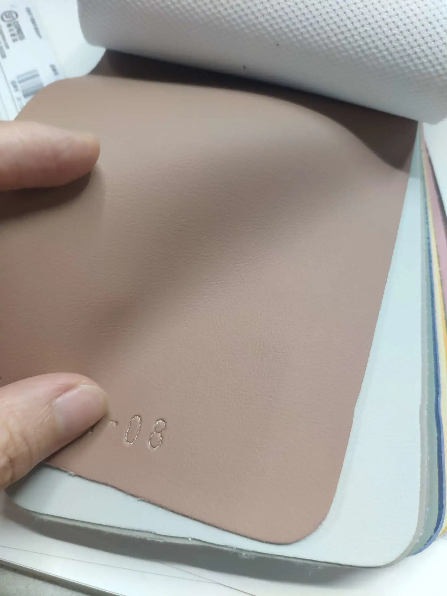 Artificial leather soft and hard wrapped sliding door leather wall decorative leather fabric in stock, decorative leather with leather No. 4 detail image 4