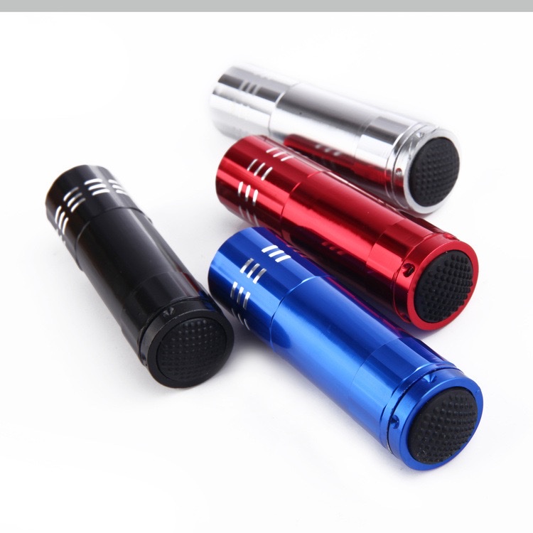 明鑫电筒 MX-709 小9灯迷你铝合金小手电展示盒吸卡带电池展示盒 详情图5
