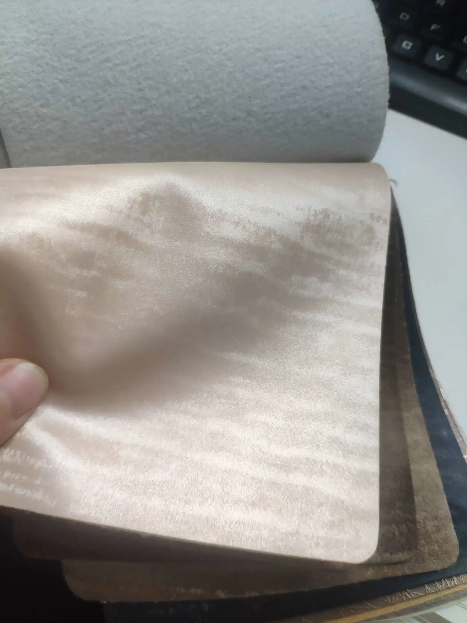 Artificial leather soft and hard wrapped sliding door leather wall decorative leather fabric in stock, decorative leather tiger skin pattern No. 3 detail image 2