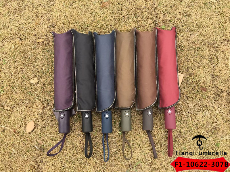 F1-10622-307B防紫外线素色三折自动晴雨伞详情图1