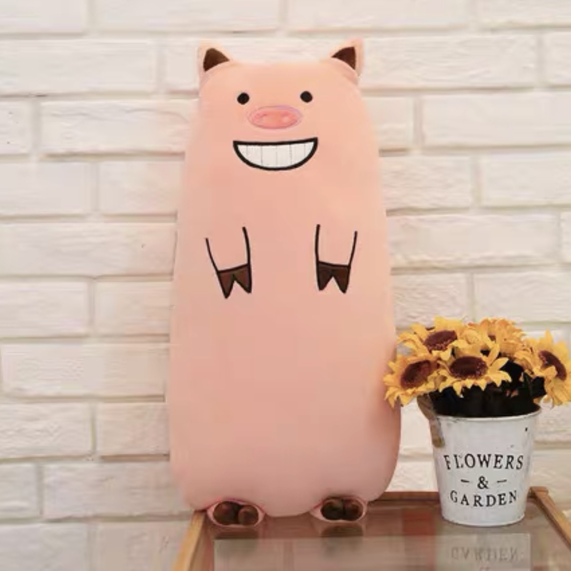 Cute sleeping pillow girls dormitory bed with legs super soft plush toy cuddle doll pillow boys 65