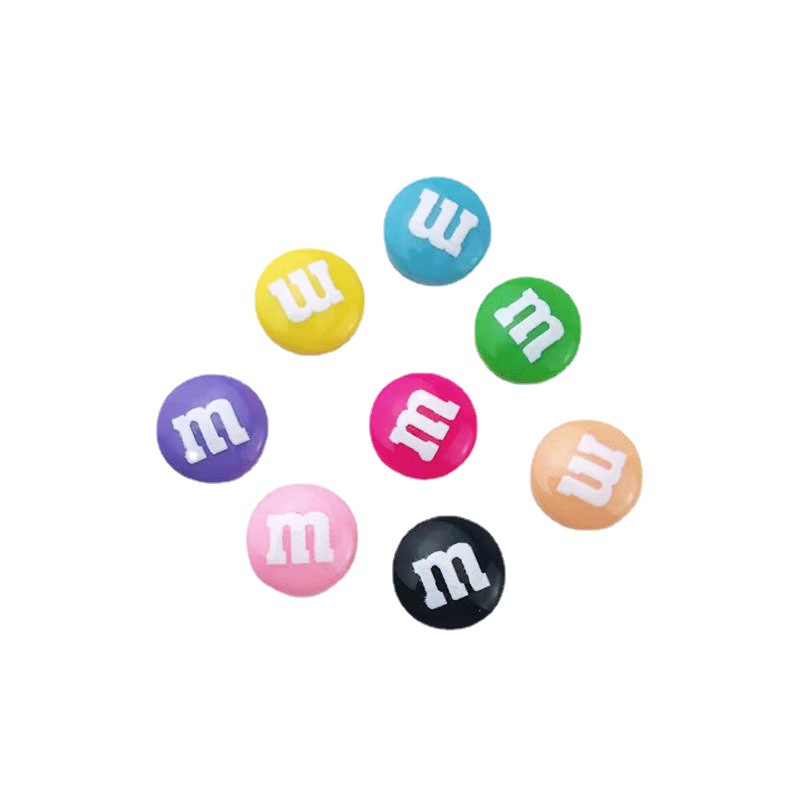 Resin accessories M Bean cartoon fruit dumpling plate Douyin Bestseller diy hairpin Water cup sticker cream glue phone case resin accessories details Picture