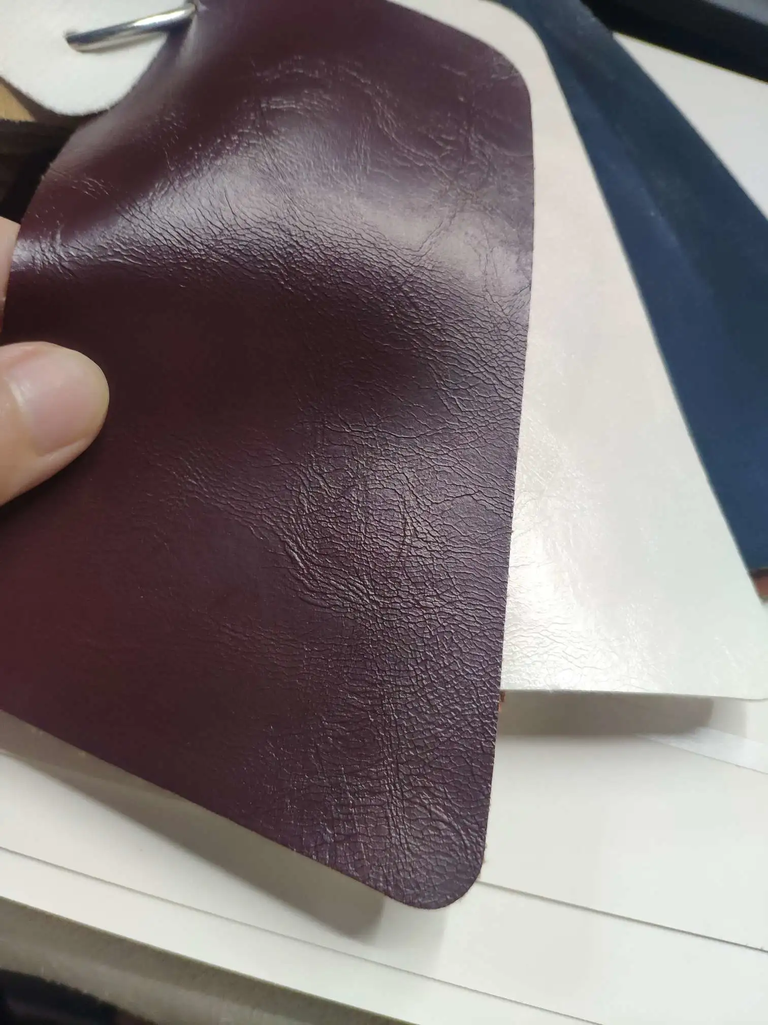 Artificial leather soft and hard wrapped sliding door leather wall decorative leather fabric in stock, decorative leather oil leather No. 7 detail image 4