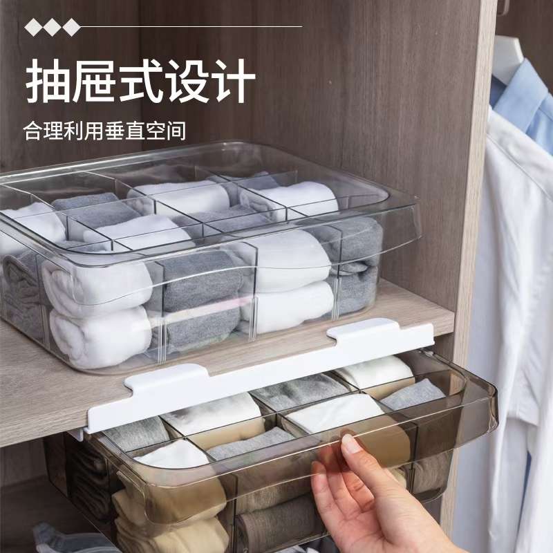 抽屉式
内衣收纳盒
内衣/内裤/袜子
透明可视
拿取方便，盒内尽在掌握细节图