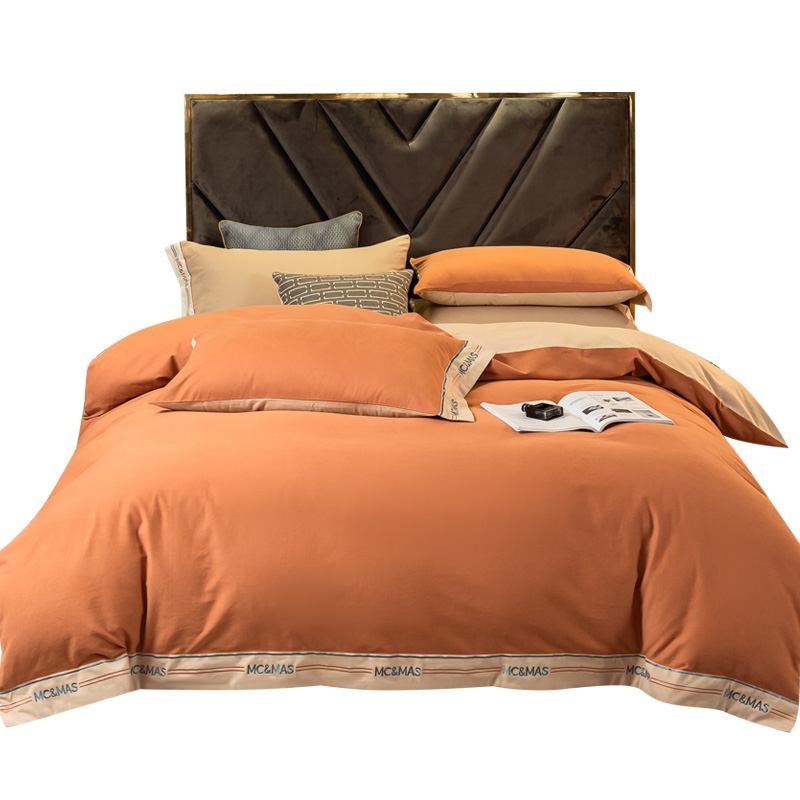 高档120支磨毛四件套全棉纯棉床单被套欧式刺绣轻奢酒店床上用品4详情4