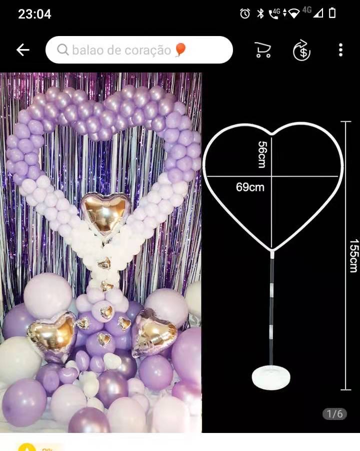Heart-shaped balloon decoration rings, balloon accessories, party supplies, festive and wedding supplies, balloon columns detail image 1