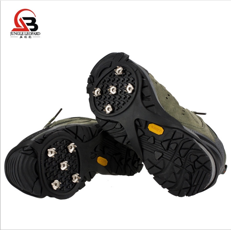 Outdoor Camping Mountaineering Snow Non-Slip Shoe Cover Simple 5 Teeth Hoist Type Crampons Pair Of 2 Prices Specification drawing