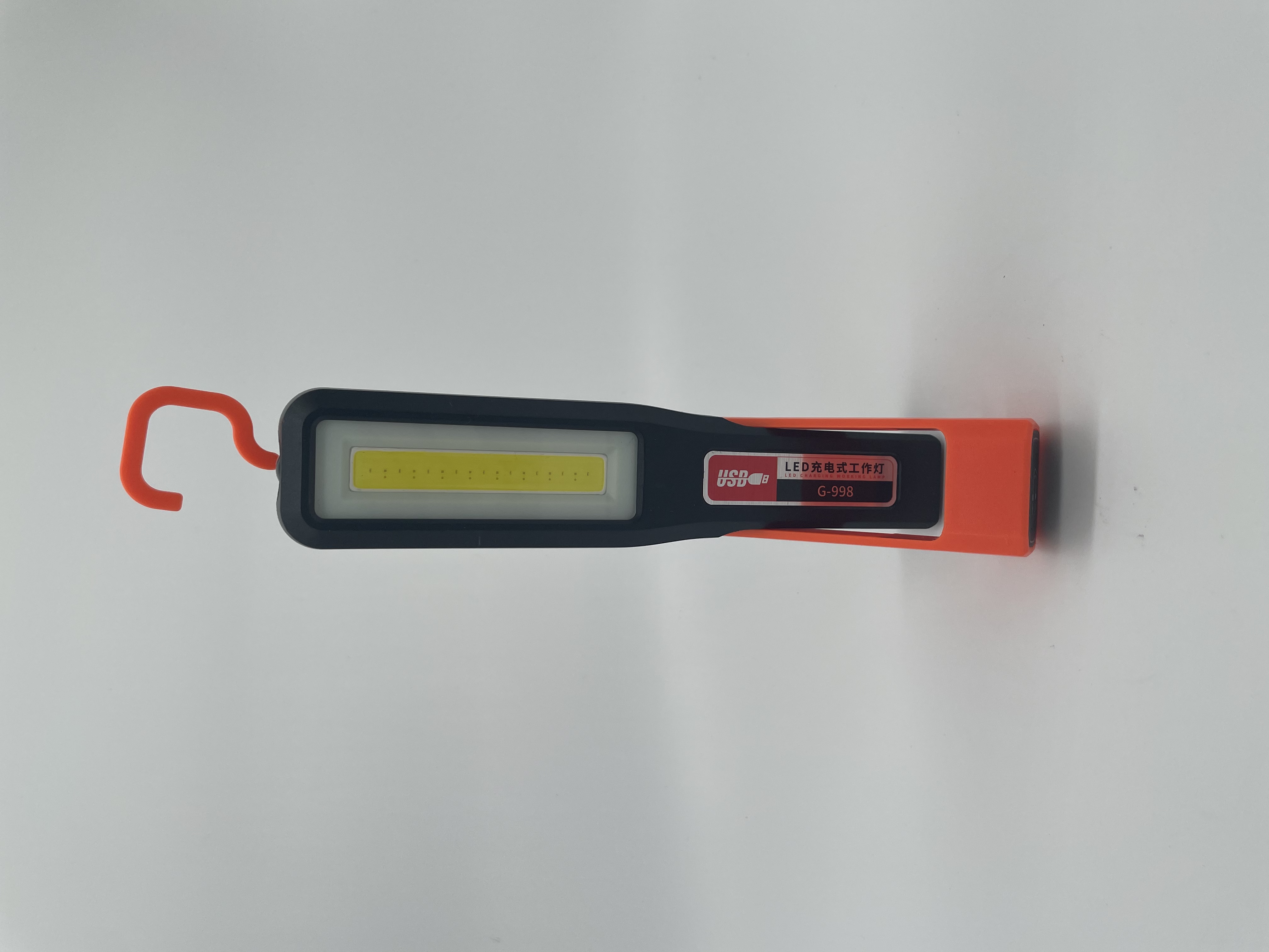新款工作灯内置电池 USB充电塑料充电款带挂钩细节图