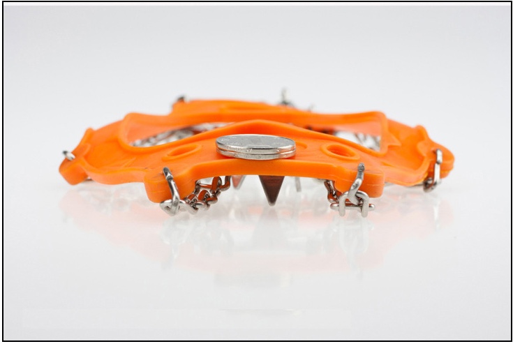 19 Teeth Crampons Outdoor Mountaineering Attachment Shoe Chain Non-Slip Nails Snowshoe Set Simple 19 Teeth 1 Pair 2 Specification drawing