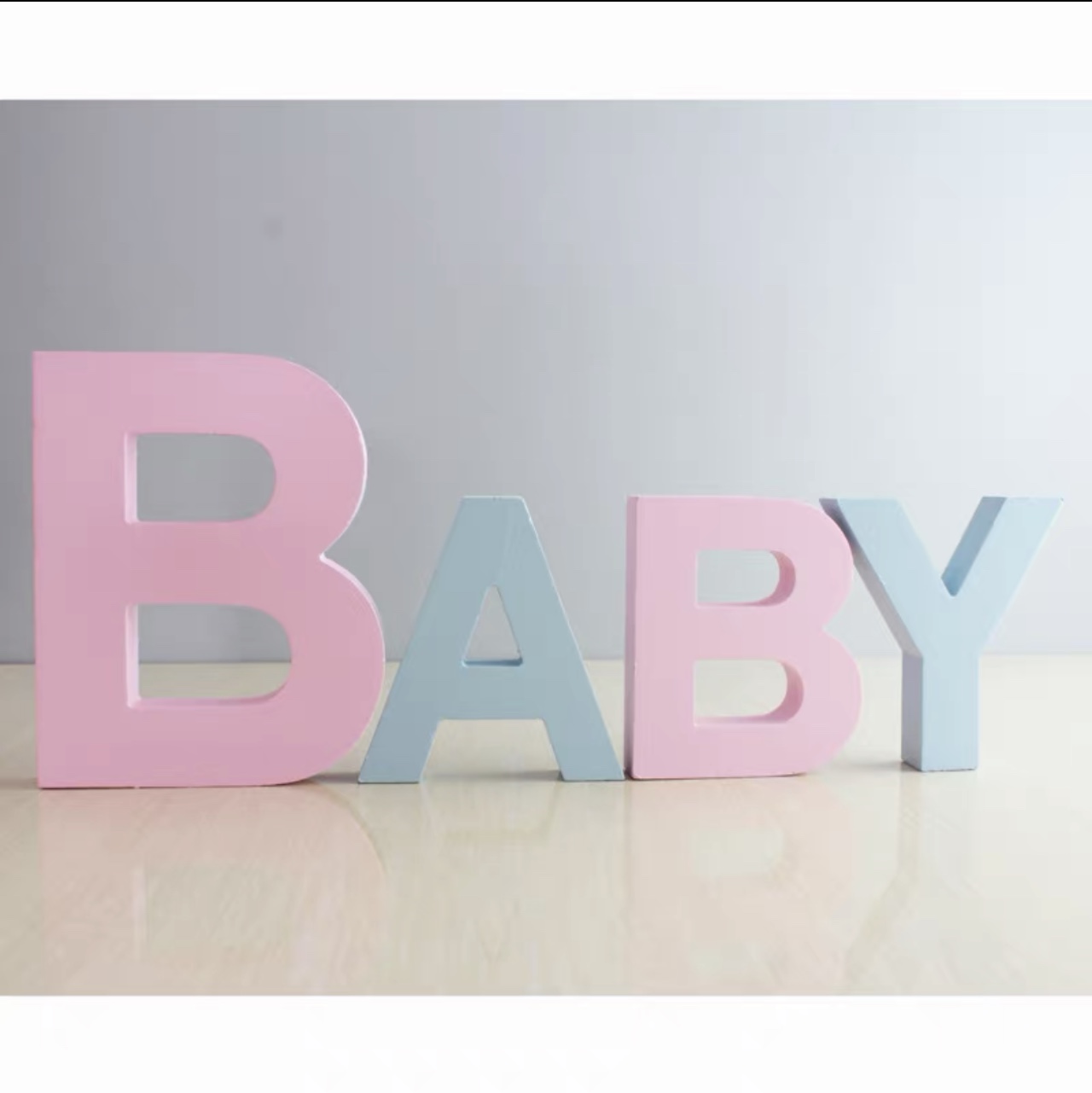 客厅摆件家居饰品创意字母组合baby现代简约木质玄关电视柜桌面装饰品