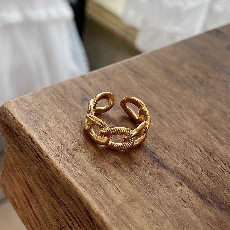 Summer Little Fresh open Ring Female adjustable personality niche design Fashion index finger ring fashion open chain ring 52