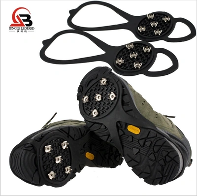 Outdoor Camping Mountaineering Snow Non-Slip Shoe Cover Simple 5 Teeth Hoist Type Crampons Pair Of 2 Prices