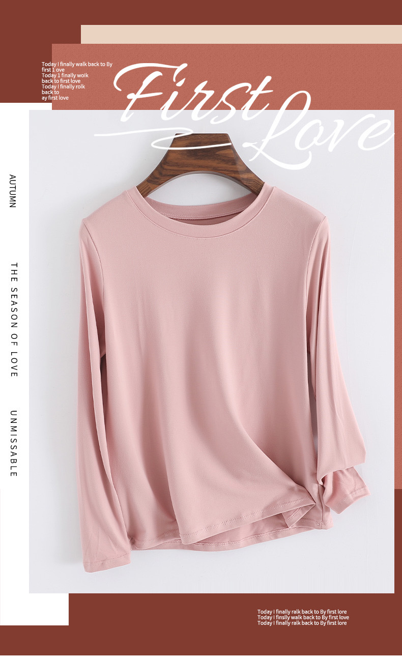 女士打底衫粉色详情图1