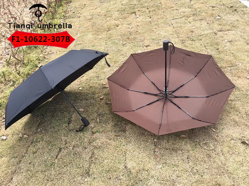 F1-10622-307B防紫外线素色三折自动晴雨伞详情图5