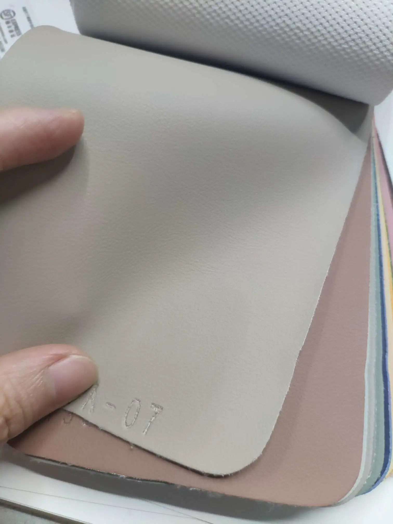 Artificial leather soft and hard wrapped sliding door leather wall decorative leather fabric in stock, decorative leather with leather No. 4 detail image 3